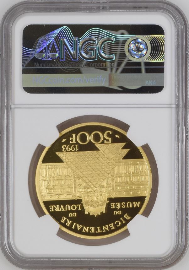 銀行振込割引なし】【会員様割引なし】 1993年 フランス 金貨 500 