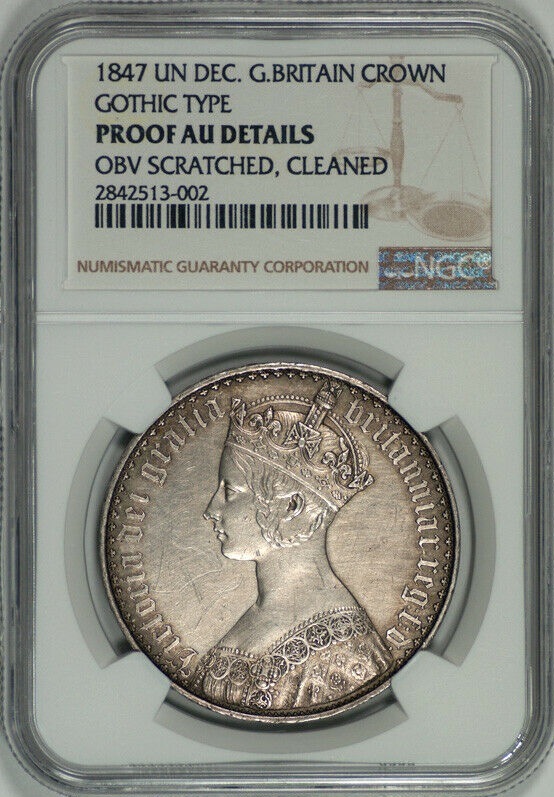 ڴ ڶԿʤۡڲͳʤ 1847ǯ 졼ȥ֥ƥ Victoria ȥꥢ å 饦 ץ롼ն Undecimo edge  NGC PROOF AU DETAILS