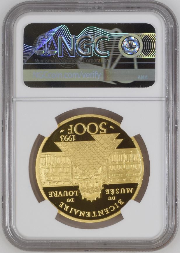 銀行振込割引なし】【会員様割引なし】 1993年 フランス プルーフ金貨