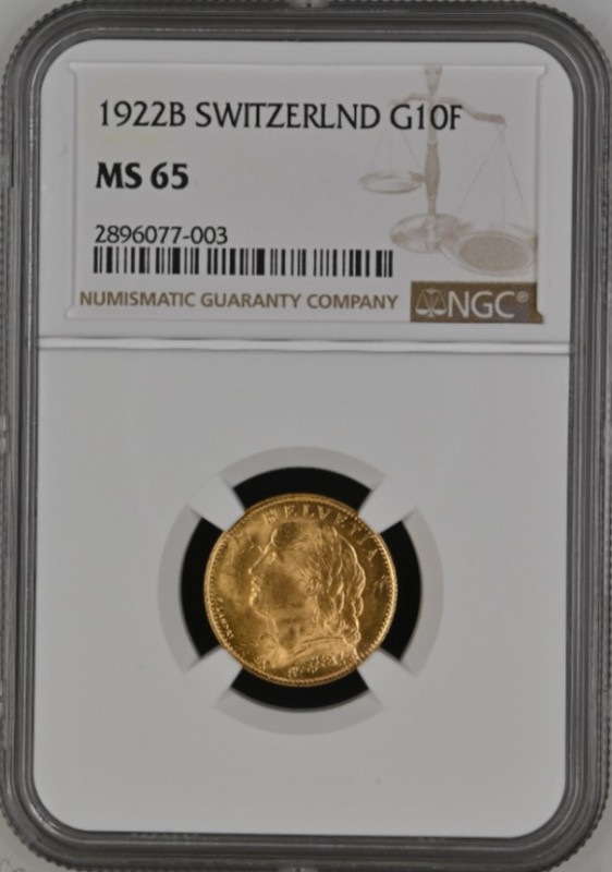 �ڶ�Կ�������ʤ��ۡڲ���ͳ���ʤ��� 1922 B ����ץ��ξ��� �֥�ͥ� 10�ե���� NGC MS65