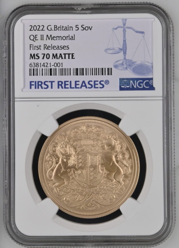 ڲͳʤۡڶԿʤ  2022ǯ ѹ 졼ȥ֥ƥ ꥶ٥ ꥢ  5֥ Mint State ñǯǥ NGCǹ MS70 First Releases