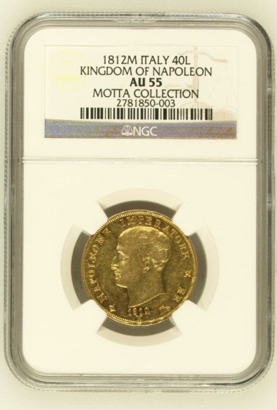1812A フランス 40フラン金貨 皇帝ナポレオン1世 AU58 NGC