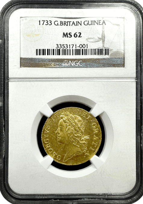 ��NGC�Ǿ�̴���ۡڴ����� �ڶ�Կ�������ʤ��ۡڲ���ͳ���ʤ��� 1733ǯ ���졼�ȥ֥�ƥ� ���硼��2�� 1���ˡ� ��� NGC MS62