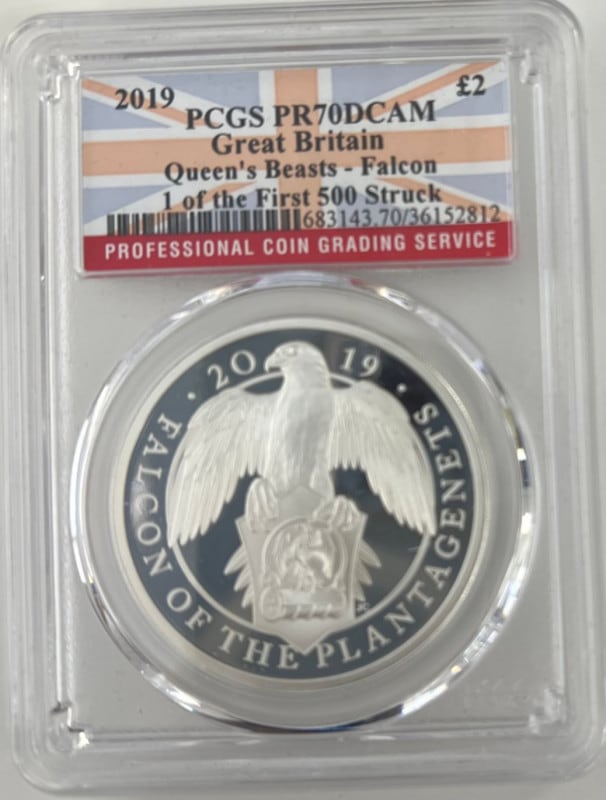 �ڶ�Կ�������ʤ��ۡڲ���ͳ���ʤ��� 2019ǯ �ѹ� �������󥺥ӡ����� 2�ݥ�� �ե��륳�� �ץ롼�ն��  1���� PCGS�ǹ���� PR70DCAM ���500�������å�  �ڥ��쥸�åȥ�����OK