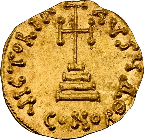 ビザンティン帝国 古代コイン 皇帝フォーカス ソリドュス金貨 低い 