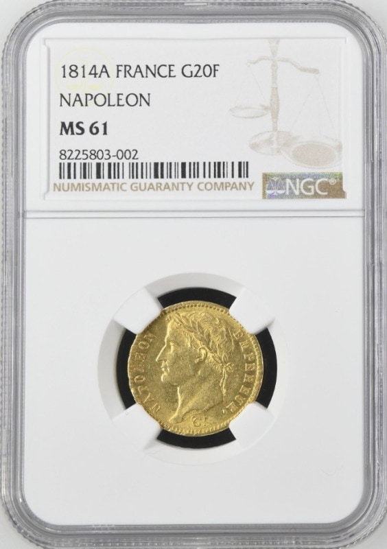 ڶԿʤۡڲͳʤۡڹ 1814ǯA ե ʥݥ쥪1  20ե   NGC MS61