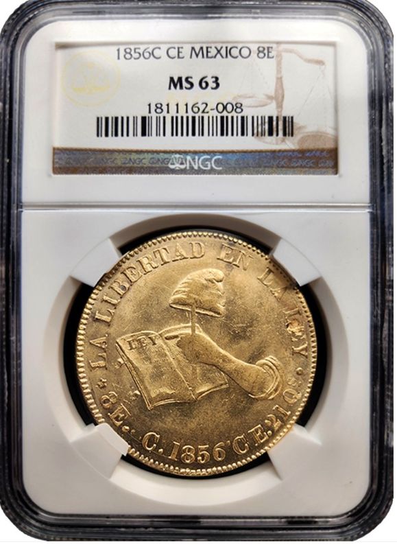 ��NGC����� MS63�ۡڲ���ͳ���ʤ��ۡڶ�Կ�������ʤ���1856ǯ �ᥭ���� 8���������ɶ�� ��Hand on Book��