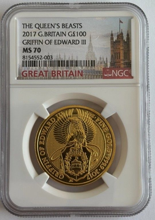 �ڶ�Կ�������ʤ��ۡڲ���ͳ���ʤ��� 2017 �����ꥹ £100 �������󥺡��ӡ����� ����ե��� 1���󥹶�� NGC MS70