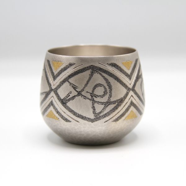 鹿島和生 作 銀酒盃「月下獨酌」 | 宮本商行オンラインショップ : 銀