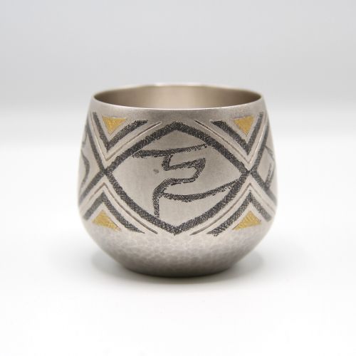 【香合　楽焼　銀色三日月】 香合 楽焼 銀色三日月】