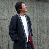 半纏 [狐火袢天] 全2色 中わた:綿100% ロング95cm丈 ※リバーシブル仕立て