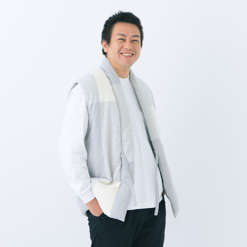 袖なし半纏 [nodoka ポンチョ] 全2色 混紡わた/フィット型 身丈78cm
