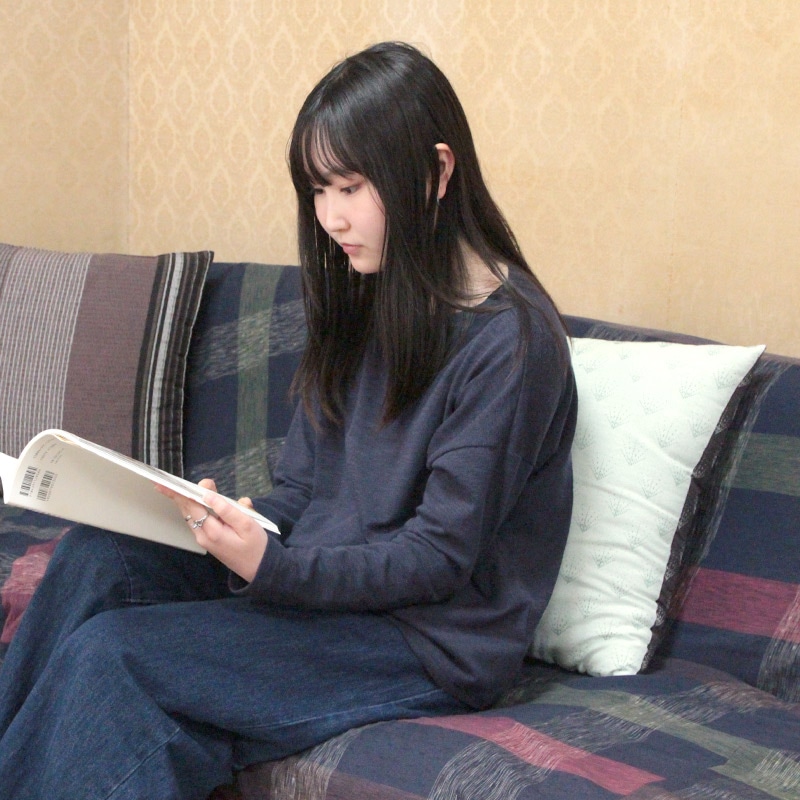 数量限定】COMPANY×宮田織物 クッション [moss moss] 白 綿100％