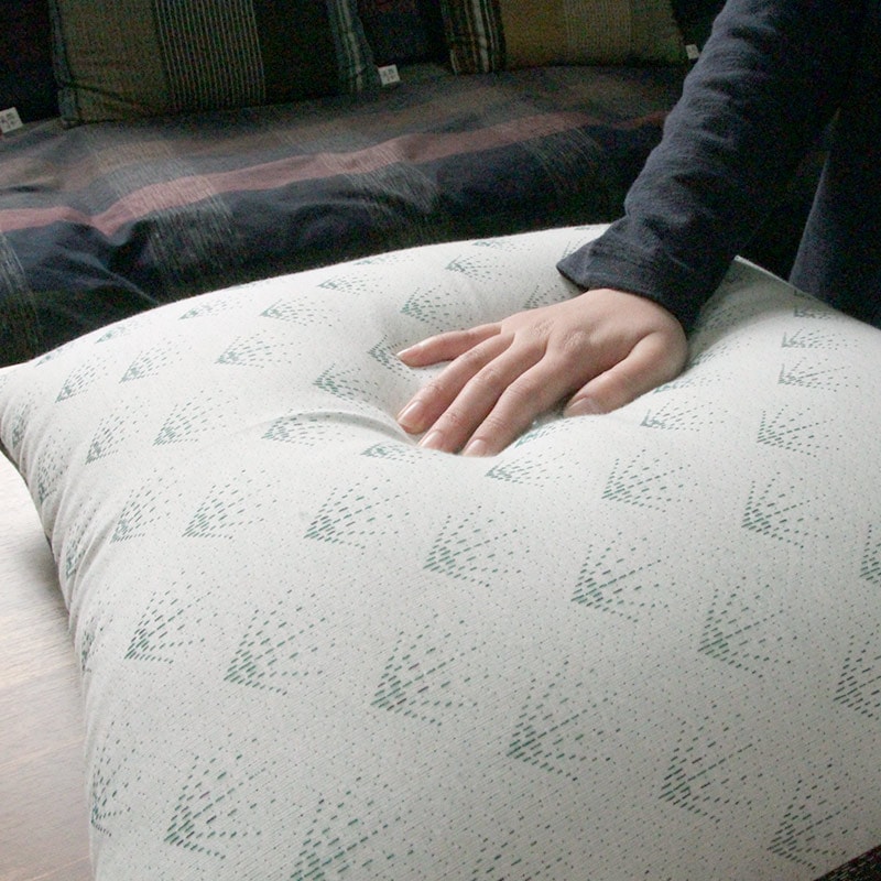 数量限定】COMPANY×宮田織物 クッション [moss moss] 白 綿100％