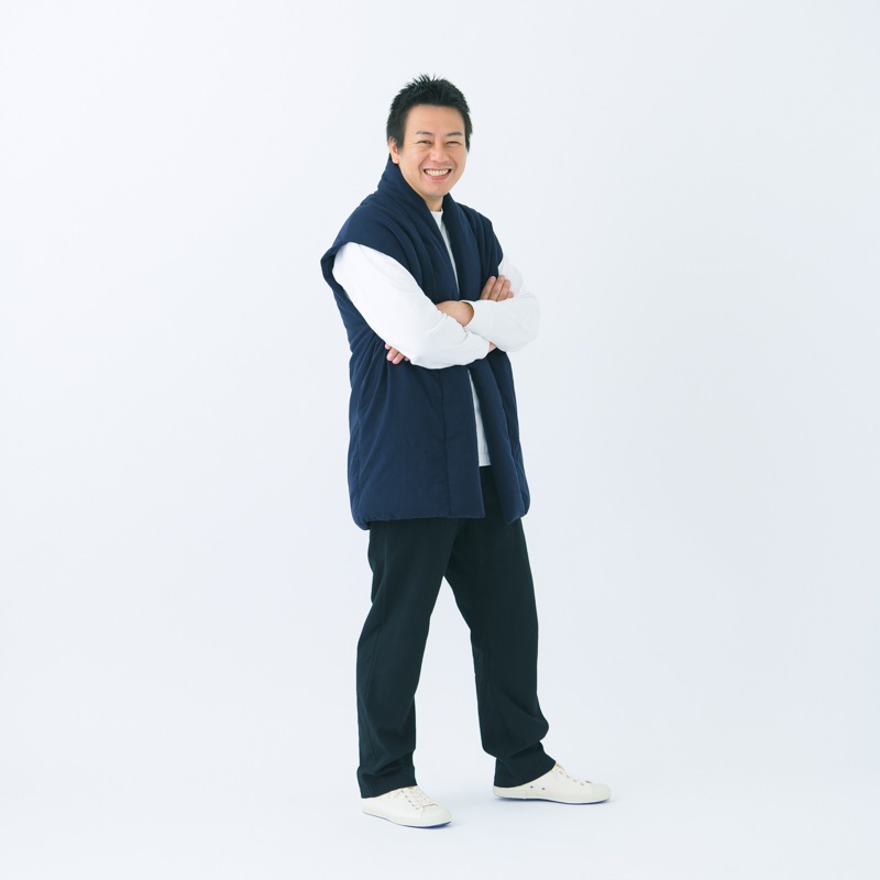 半纏　ロングコート　ブラウン　宮田織物 在庫限り 生産終了 山並みロングポンチョ oversized (袖なし