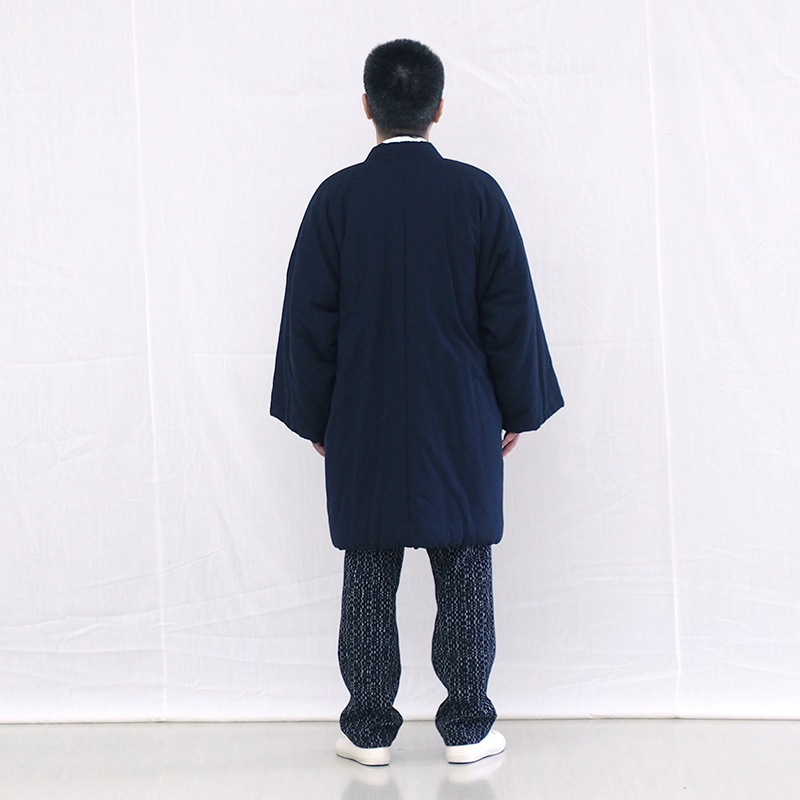 はんてん 半纏［白根はんてん shortsized］黒・紺 混紡わた ショート67cm丈