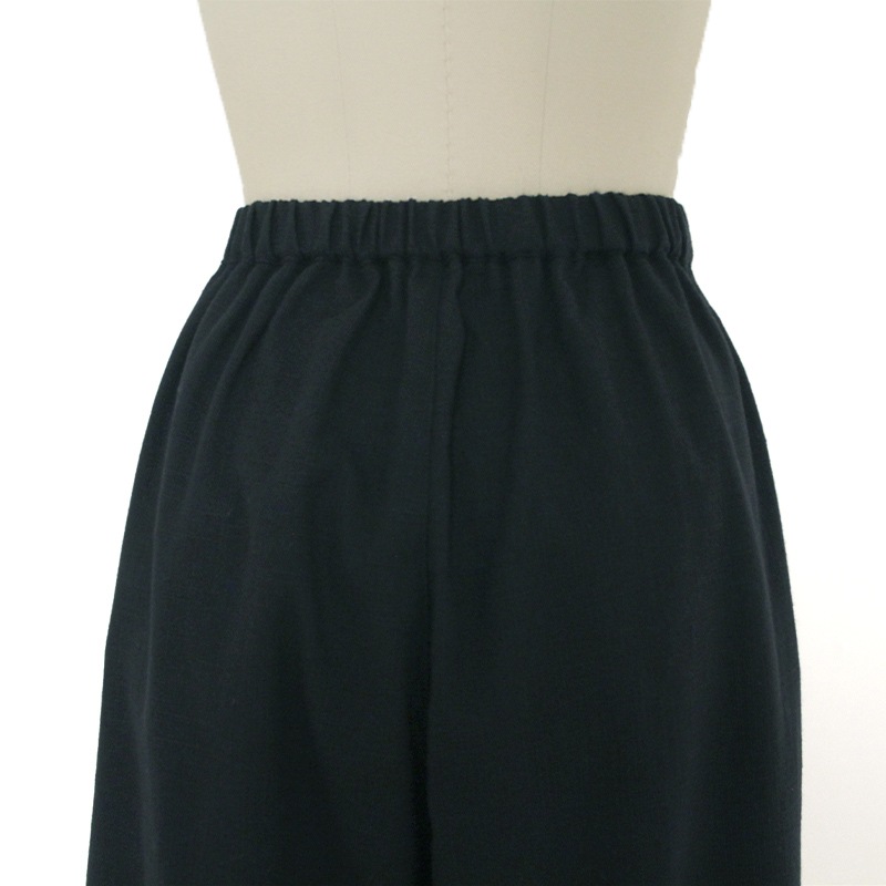 パンツ [彩藍 野風クロップドパンツ] 黒 綿100％