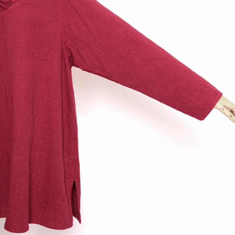 五感 トリプルガーゼ [プルオーバー チュニック丈] 全3色 綿100％ M