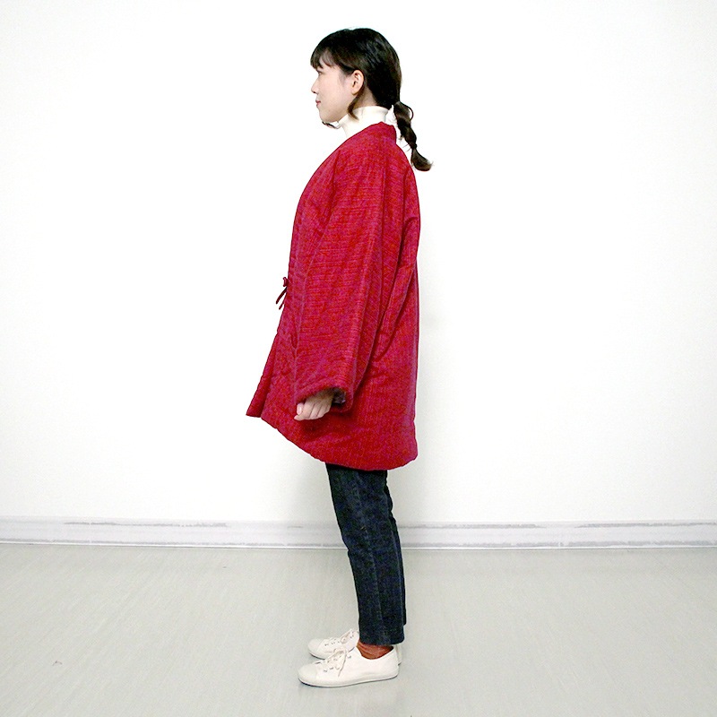 数量限定 半纏 藤豆袢天 赤のみ 中わた 綿100 宮田織物 公式通販サイト