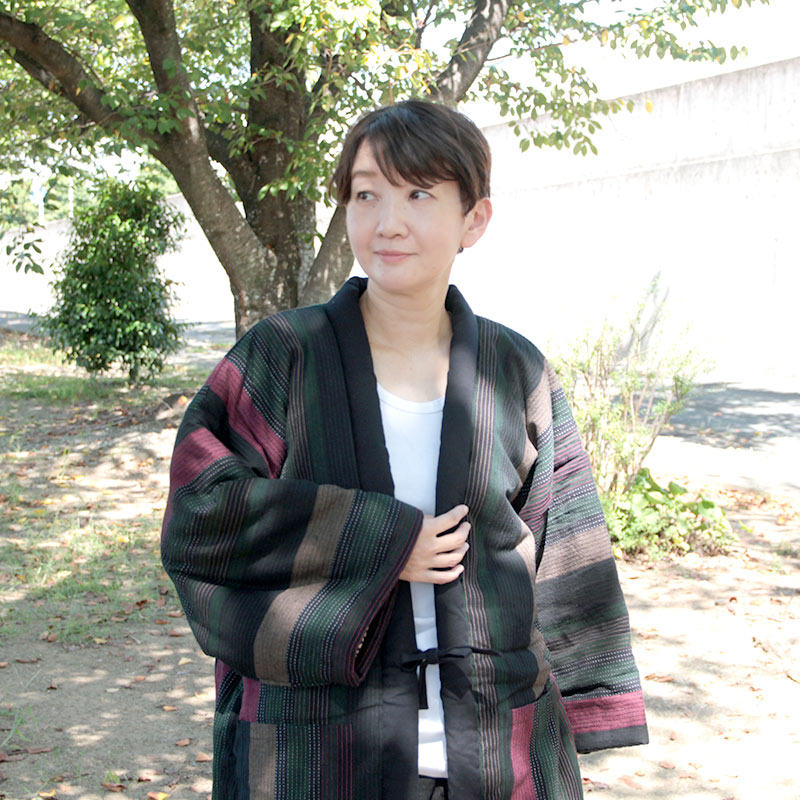 半纏 [あけぼの袢天] 全3色 混紡わた ロング93cm丈