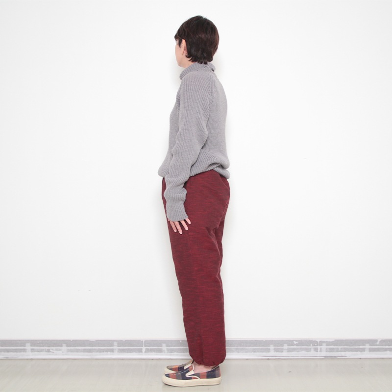 新作】キルトパンツ [和] 赤・グレー 冬向け M・L もんぺ型 男女兼用
