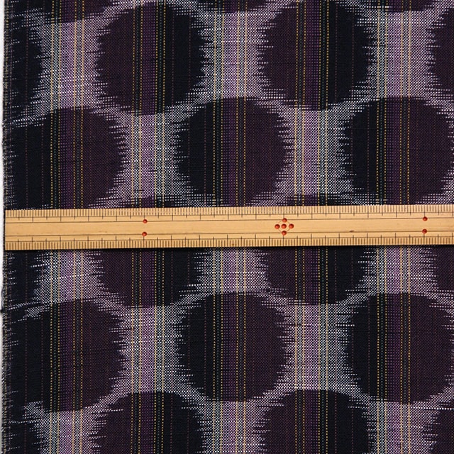 久留米絣反物 絵絣 ドット柄 パープル 1メートル単位 切り売り 宮田織物 公式通販サイト