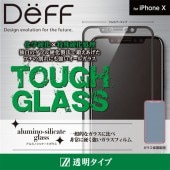 Deff TOUGH GLASS �ե륫�С� ���饹�ե���� for iPhone X
