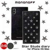 mononoff Star Studs diary for iPhone XS MAX ��iPhone XS Max�פ��б��������������å������饭��ȵ�����Ģ��������