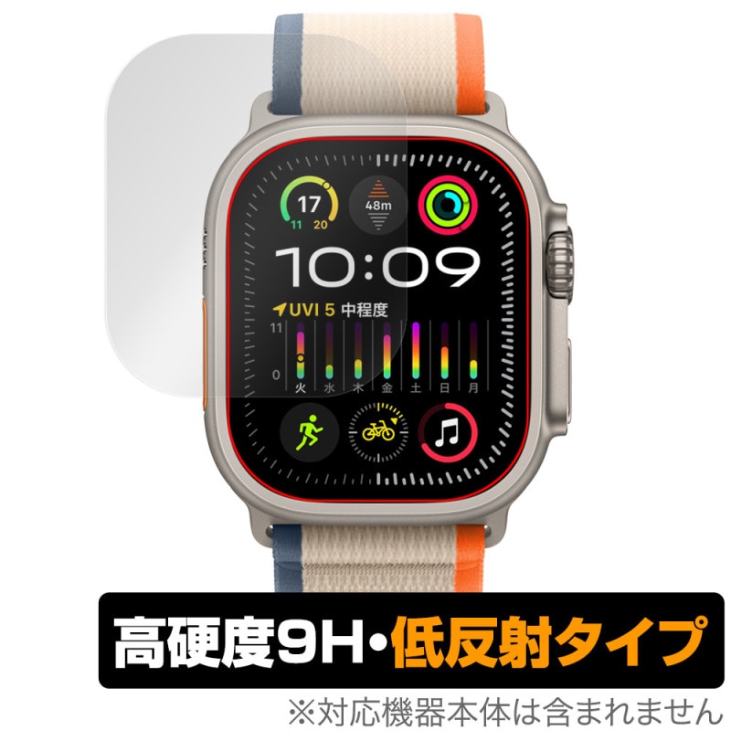 Apple Watch Ultra 2 (49mm) �ݸ�ե���� OverLay 9H Plus ���åץ륦���å��ѥե���� ���ޡ��ȥ����å� ����� ��������쥢 ��ȿ��