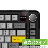 AJAZZ メカニカルキーボード AK820 MAX スクリーン付きモデル 保護 フィルム OverLay Brilliant 指紋がつきにくい 指紋防止 高光沢|その他 タブレット|タブレットデバイ
