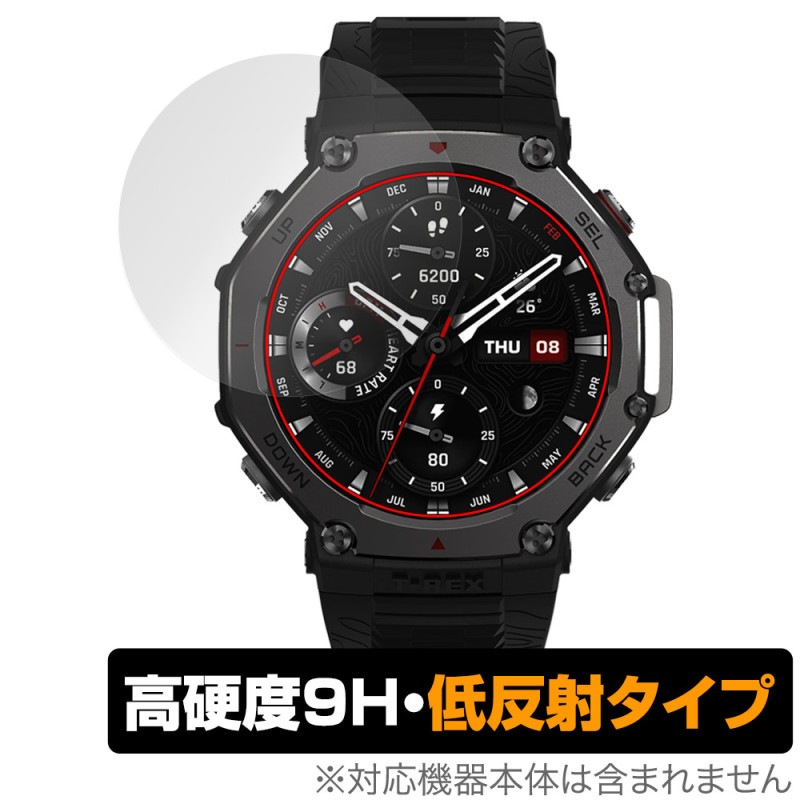 Amazfit T-Rex 3 48mm ݸ ե OverLay 9H Plus for ޥեå ޡȥå 9H  쥢 ȿɻ