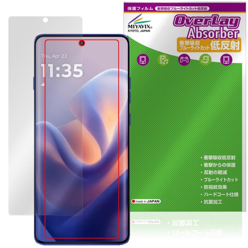 motorola edge 60 pro 60s Pro �ݸ� �ե���� OverLay Absorber ��ȿ�� for ��ȥ����� ���å� �׷�ۼ� �֥롼�饤�ȥ��å� ����