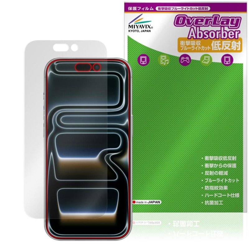 iPhone 17 Pro �ݸ� �ե���� OverLay Absorber ��ȿ�� for ���åץ� �����ե����� �ץ� �׷�ۼ� ȿ���ɻ� �֥롼�饤�ȥ��å� ����