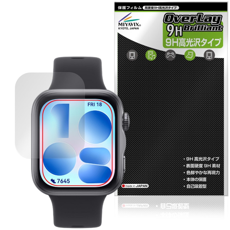 HUAWEI WATCH FIT 5 �ݸ�ե���� OverLay 9H Brilliant for �ե��������� ���ޡ��ȥ����å� 9H ����� Ʃ�� �����