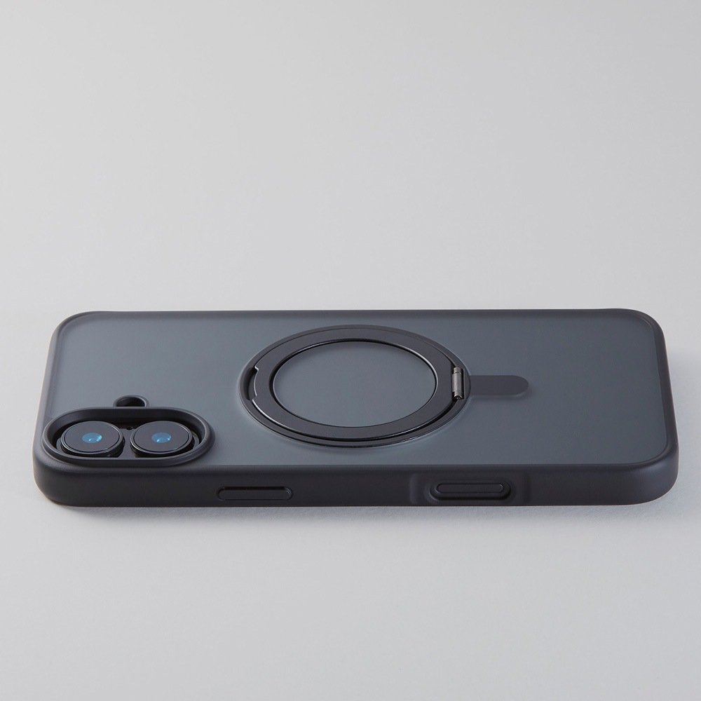 iPhone16 ETANZE RING MASTER for iPhone 16(�֥�å�) 360�ٲ�ž MagSafe��� ������� �ե��󥬡���� ��ǽ���ä��ϥ��֥�åɥ����� Deff �ǥ�����