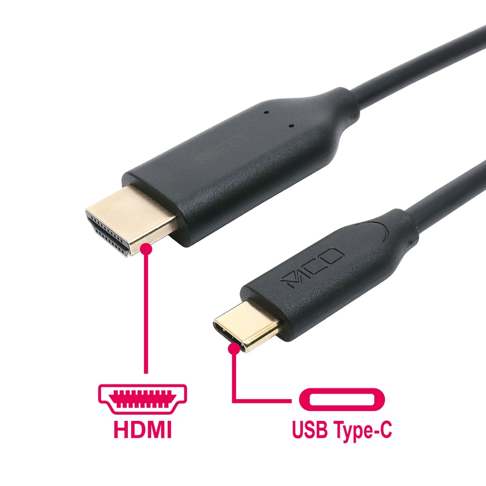 USB Type-C HDMI変換ケーブル(1m) 表裏どちらにも接続できるUSB Type-C