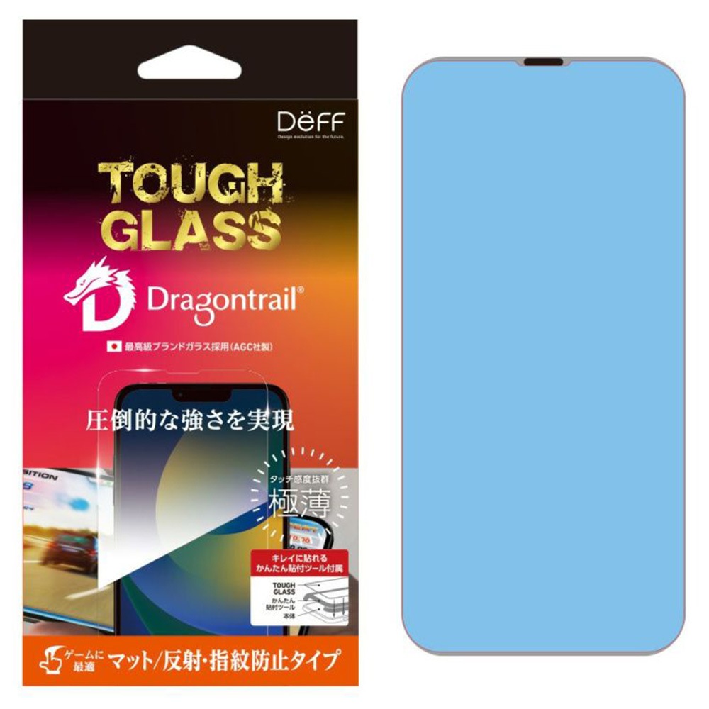 iPhone14 Plus �� �վ��ݸ�饹 TOUGH GLASS for iPhone 14 Plus ȿ���ɻ� �ޥå� �󼡹Ų����饹 ���ե��饹 Deff �ǥ����� �������ݸ�