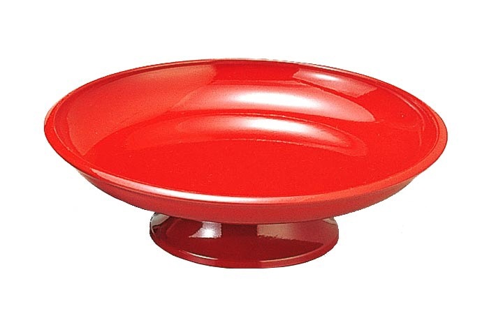 紀州塗り 4.5寸 供物台 朱 | 仏具 | 曲げわっぱと漆器 みよし漆器本舗