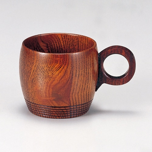 天然木製 コーヒーカップ ライン 漆塗り | カップ・茶器・酒器,カップ