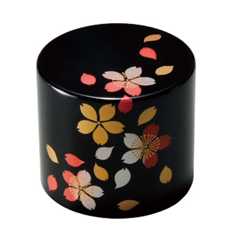 紀州塗り 丸文鎮 黒 桜 おしゃれ ペーパーウェイト 文具 ぶんちん