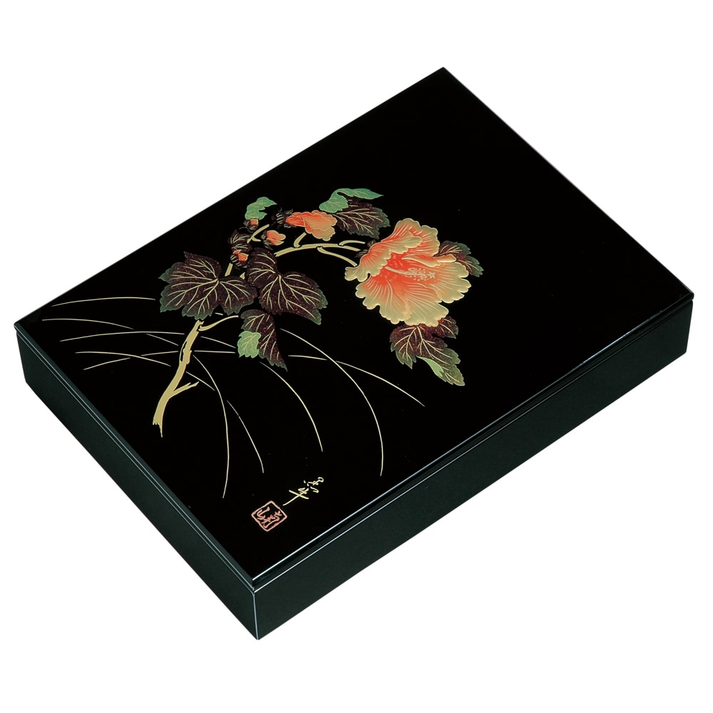 紀州塗り 木製 尺1寸 板蓋手許箱 紀の花（A4判） | カテゴリ2,文庫