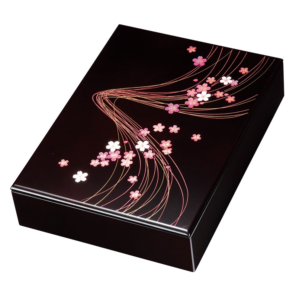 紀州塗り 尺1寸 木製板蓋文庫 京桜（A4判） | カテゴリ2,文庫 | 曲げ