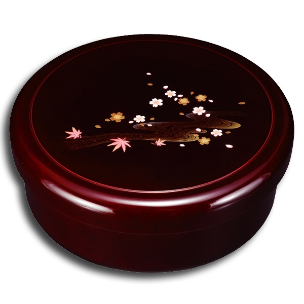 紀州塗り 10.5寸 茶櫃 茶びつ 溜 みやび春秋 | カップ・茶器・酒