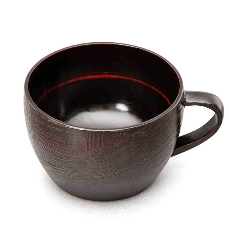 マグカップ 天然木製 大和型 ティーカップ 曙 漆塗り コーヒーカップ