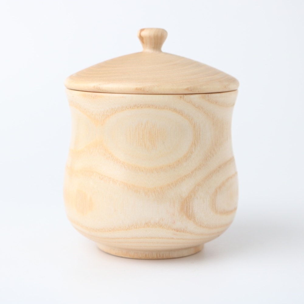 天然木製 蓋付き 湯呑み 白木 | カップ・茶器・酒器,カップ | 曲げ
