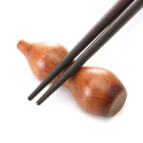 天然木製 箸置き 丸型ひょうたん 漆塗り 瓢箪 野菜 おしゃれ かわいい