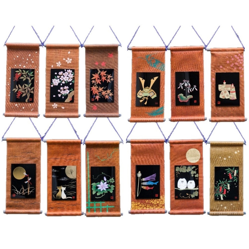 会津塗り 漆芸タペストリー ミニミニ短冊 【送料無料】 | 特集,迎春