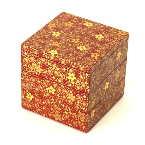 漆器重箱　三段重　お正月　お花見　お祝い事 みよし漆器本舗 重箱 三段 6寸 白 ホワイト 3900ml 3段 お重箱