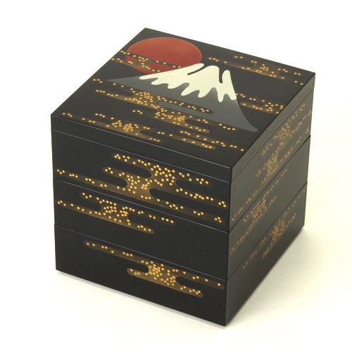 ♡お値下げタイム ♡越前塗り　♡希少価値　富士山デザインの漆器文箱 楽天市場】文箱 漆器 文庫 日の出松 沈金 冨田立山 越前漆器