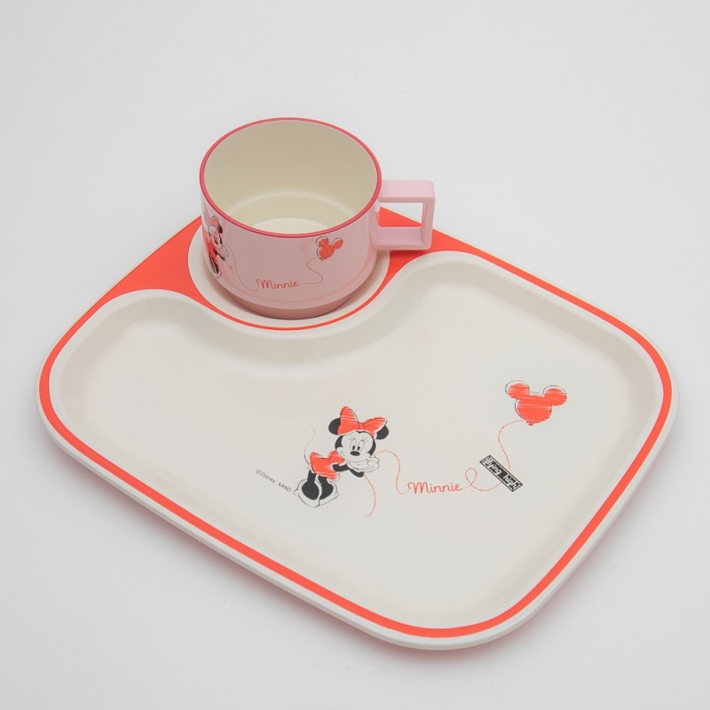 disney ミニー キッズ角プレート 2P バルーン ディズニー ミニーマウス